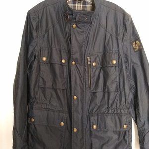 Belstaff Dark Navy Waxed Trialmaster Coat
